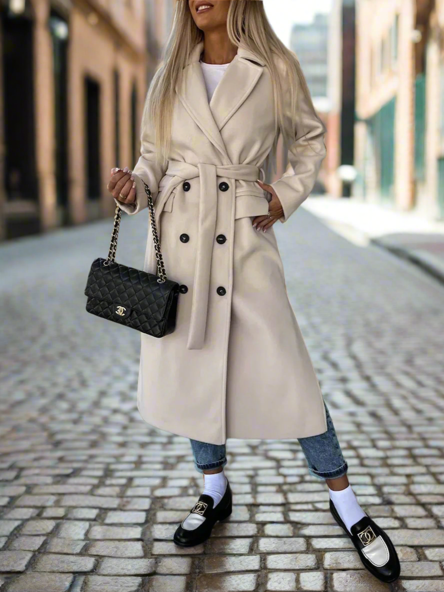 Altering Women's Winter Coat/Decent Open Style/Front Button Added/Nipped Waists Mature/Vibe Long Sleeve Lapel Daily Wear.