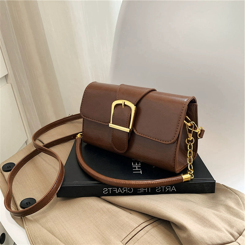 Accessible Luxury Mk Sky Authentic Handbag/Classy Stylish Textured Crossbody/Large Resistant Capacity Minority All-Match Shoulder.