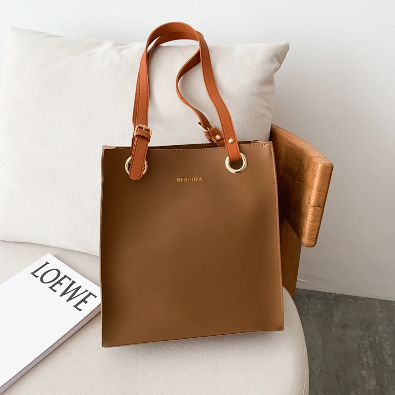 Large Capacity Handbags High Quality Leather Shoulder Bags Designer New Elegant Women Top Handle Tote Bag.