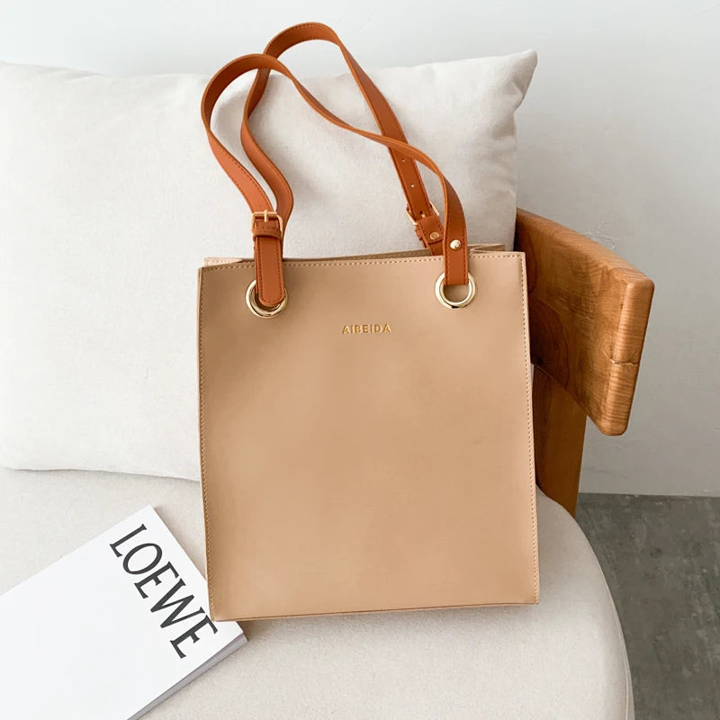 Large Capacity Handbags High Quality Leather Shoulder Bags Designer New Elegant Women Top Handle Tote Bag.