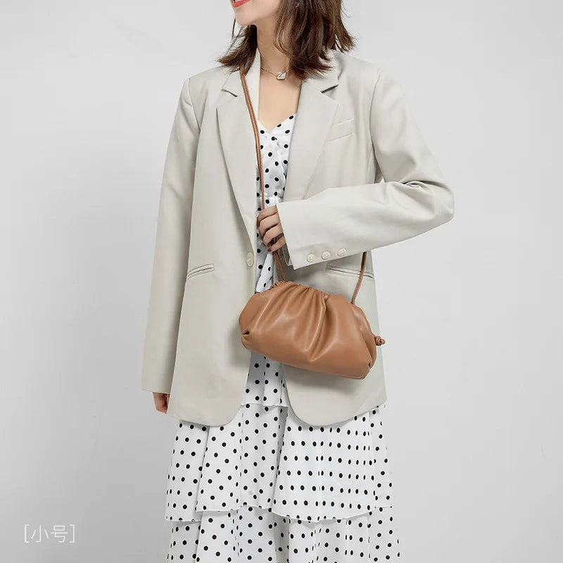 Luxury Soft Leather Shoulder Bag/Soft Versatile Quality Crossbody Bags.