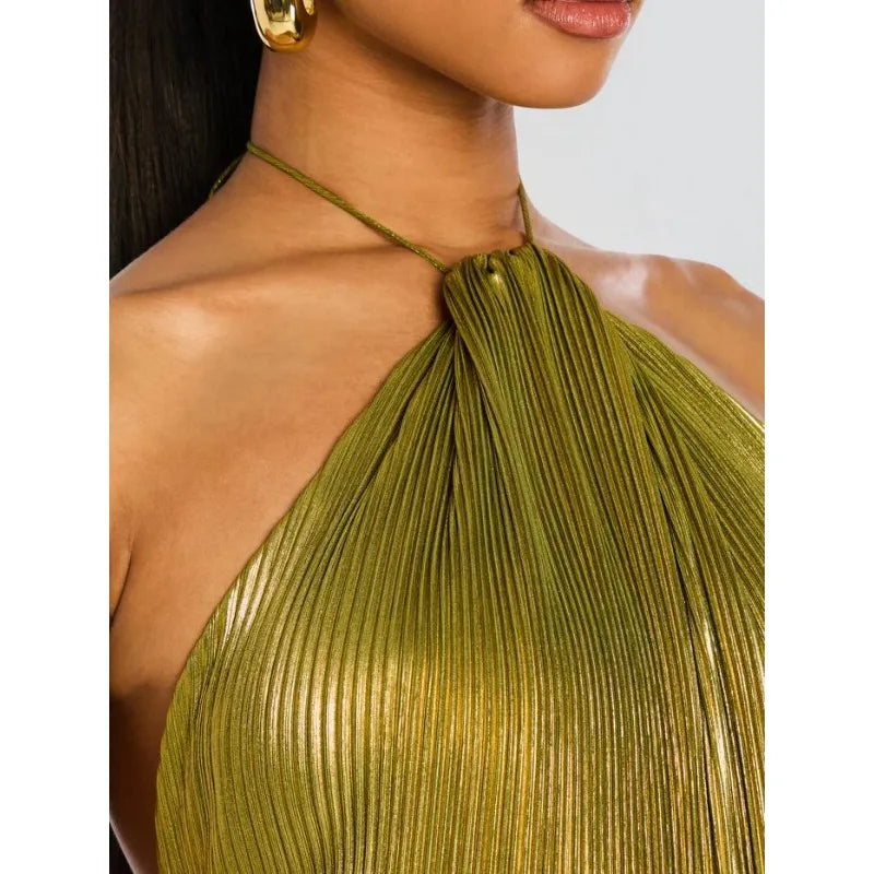 Luxurious Corset Cocktail Dress/Sexy Off Shoulder Halter Folds/Slit Guest Celebrity Long Dress Celebrity Prom Gown.