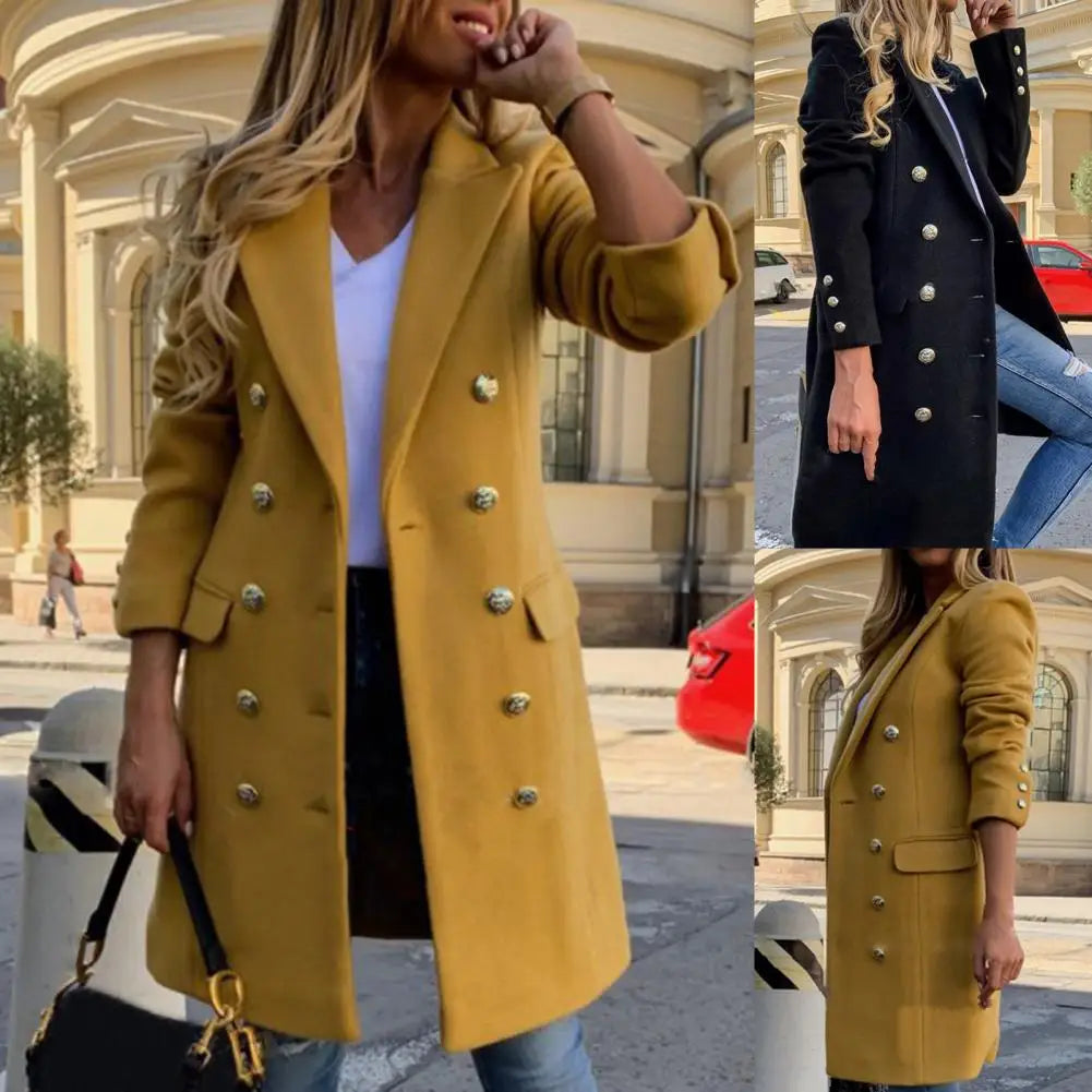 Classic Open Up Overcoat/Turn Down Button/Woolen Made/Long Sleeved/Slim Fitted Autumn Wear/Casual Overcoat For Daily Wear.