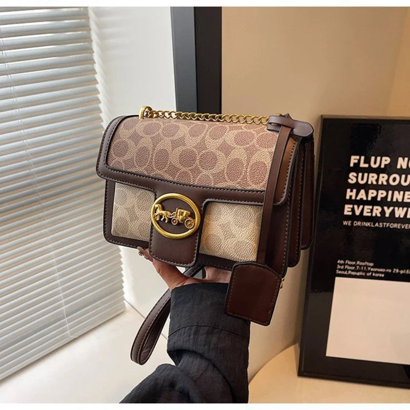 High-end Versatile Chain Bag/Crossbody Bag/Mini PU Leather Shoulder Bag/Handheld Large Capacity.