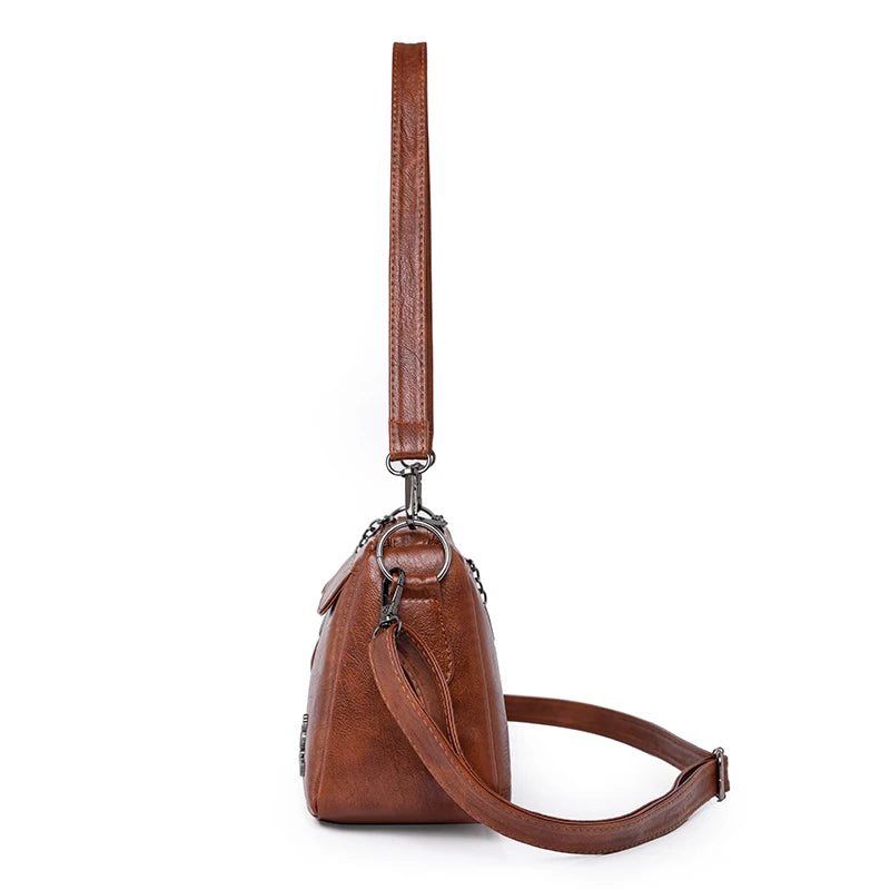 New Trending Vintage Crossbody Bag for Women Fashion Shoulder Bags Handbag PU Leather luxury Design bags.