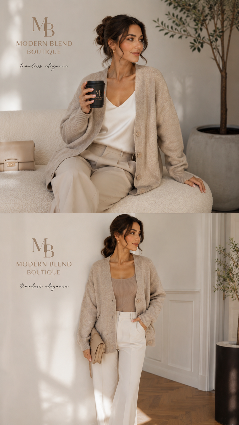 Oversized Women’s Cardigan | Soft Knit V-Neck Button Sweater | Relaxed Longline Layer