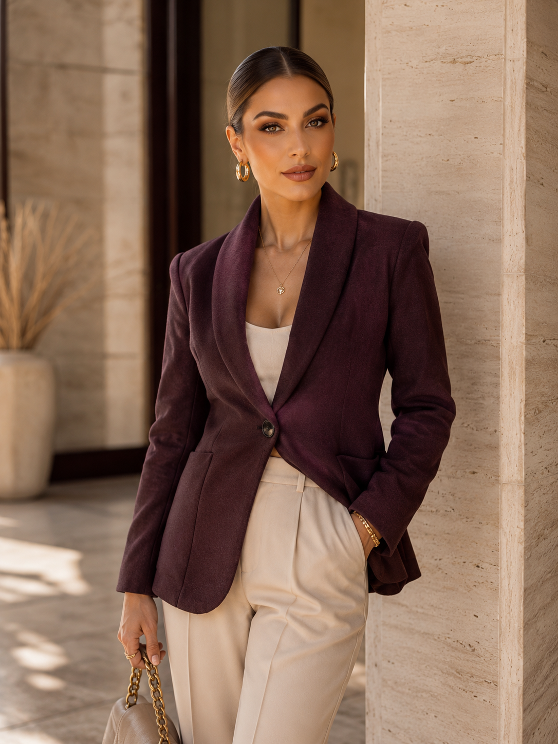 2026 Premium Women’s Slimming Shoulder Pad Suit Jacket – Neutral Style Short Coat ✨