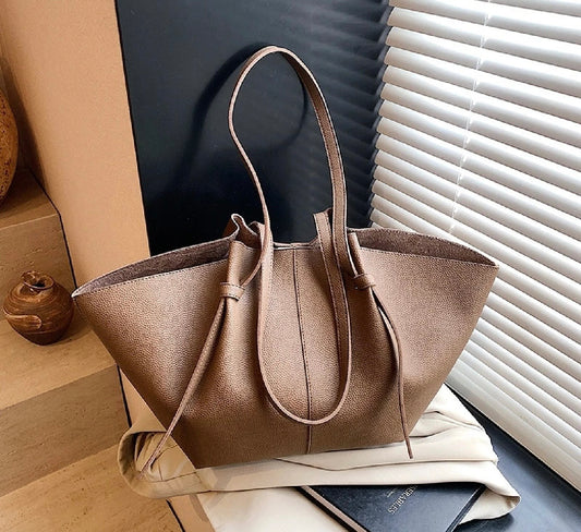 Branded Designer Shoulder Tote Bags For Women Soft PU Leather 2-IN-1 Big Capacity Shopper Tote Set|Luxury Designer Handbags