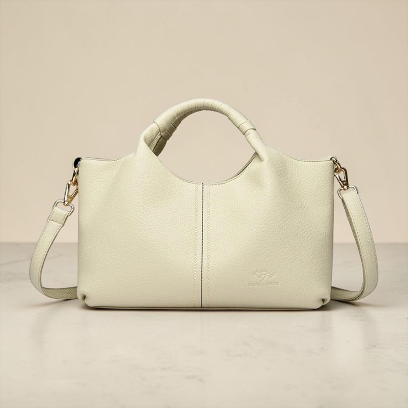 Timeless Soft Leather Shoulder Tote – Elegant Structured Crossbody Handbag for Women | Modern Blend Boutique