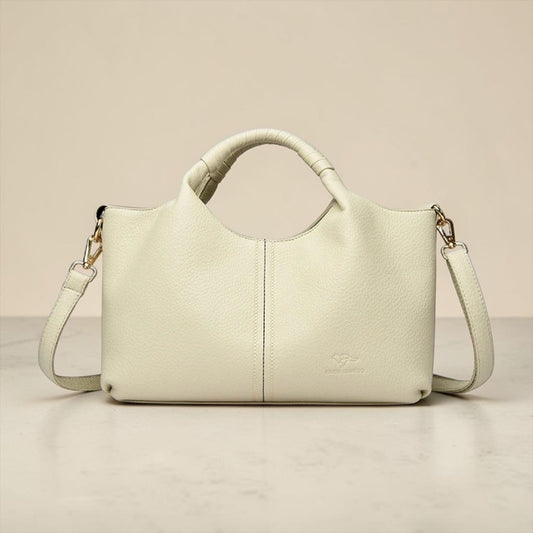 Timeless Soft Leather Shoulder Tote – Elegant Structured Crossbody Handbag for Women | Modern Blend Boutique