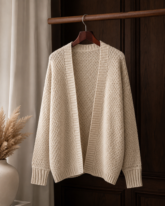 Timeless Oversized Knit Cardigan – Quiet Luxury Collection