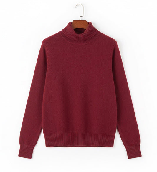 Luxury 100% Cashmere Turtleneck Sweater – Ultra Soft Classic Fit