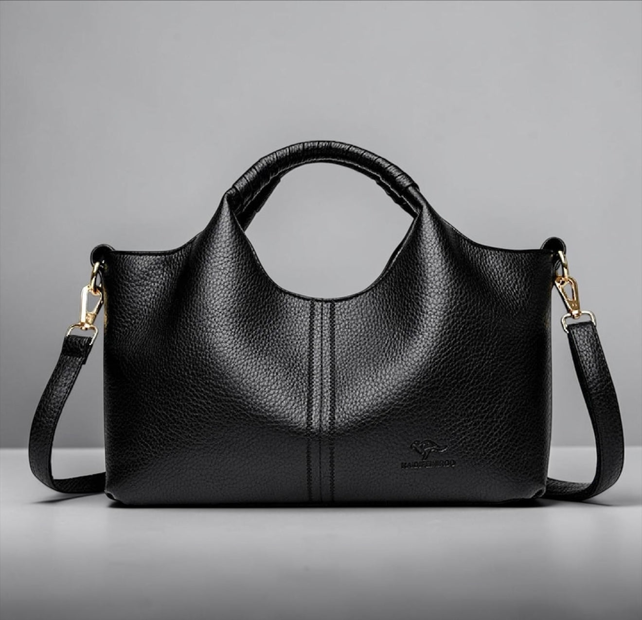 Timeless Soft Leather Shoulder Tote – Elegant Structured Crossbody Handbag for Women | Modern Blend Boutique