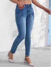 Narrow Thin Straight Leg Jeans/Hot Sale🔥/High Waist Denim Trousers/Daily Fashion/Casual Daily Flared Pants/Zipper Fly With Pocket’s.