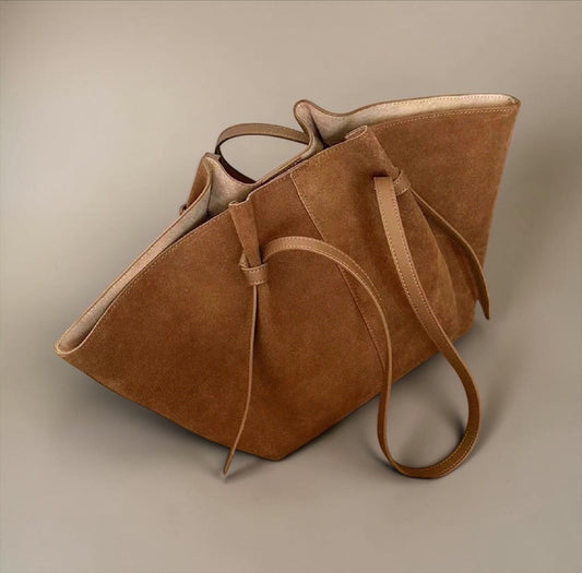 Luxury Faux Suede Tote Bag – Large Capacity Minimalist Shoulder Bag | Modern Blend Boutique