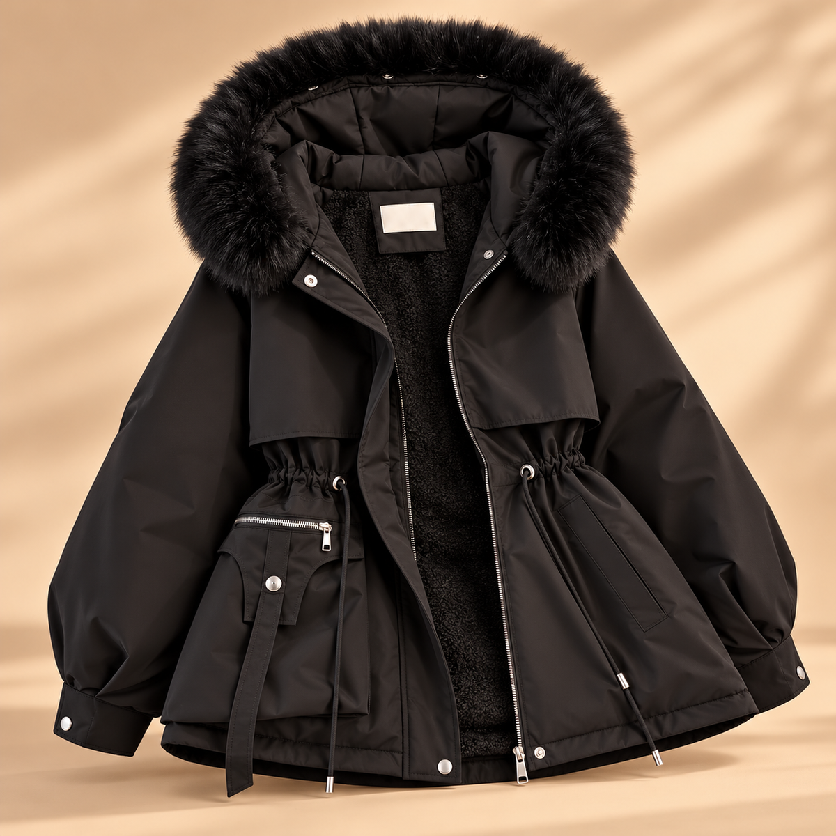 New Winter Women's Down Coat for Women, Slimming Fashionable Down Jacket with Fur Collar for Women Warm Winter Fur-lined Coat (Copy)