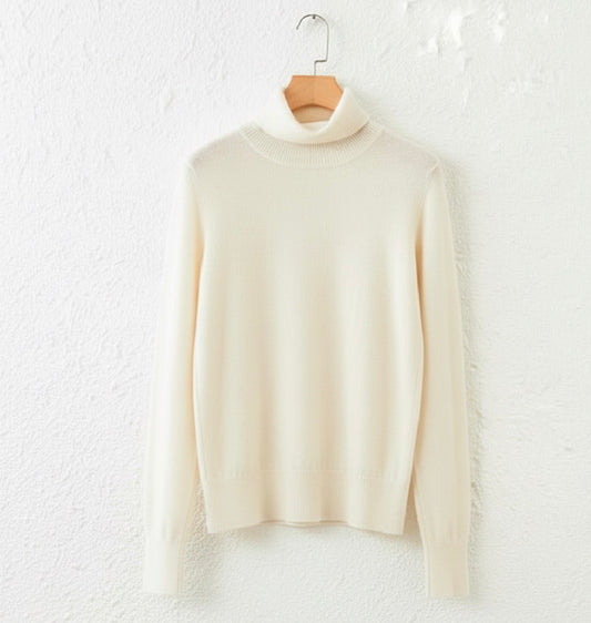 Luxury 100% Cashmere Turtleneck Sweater – Ultra Soft Classic Fit