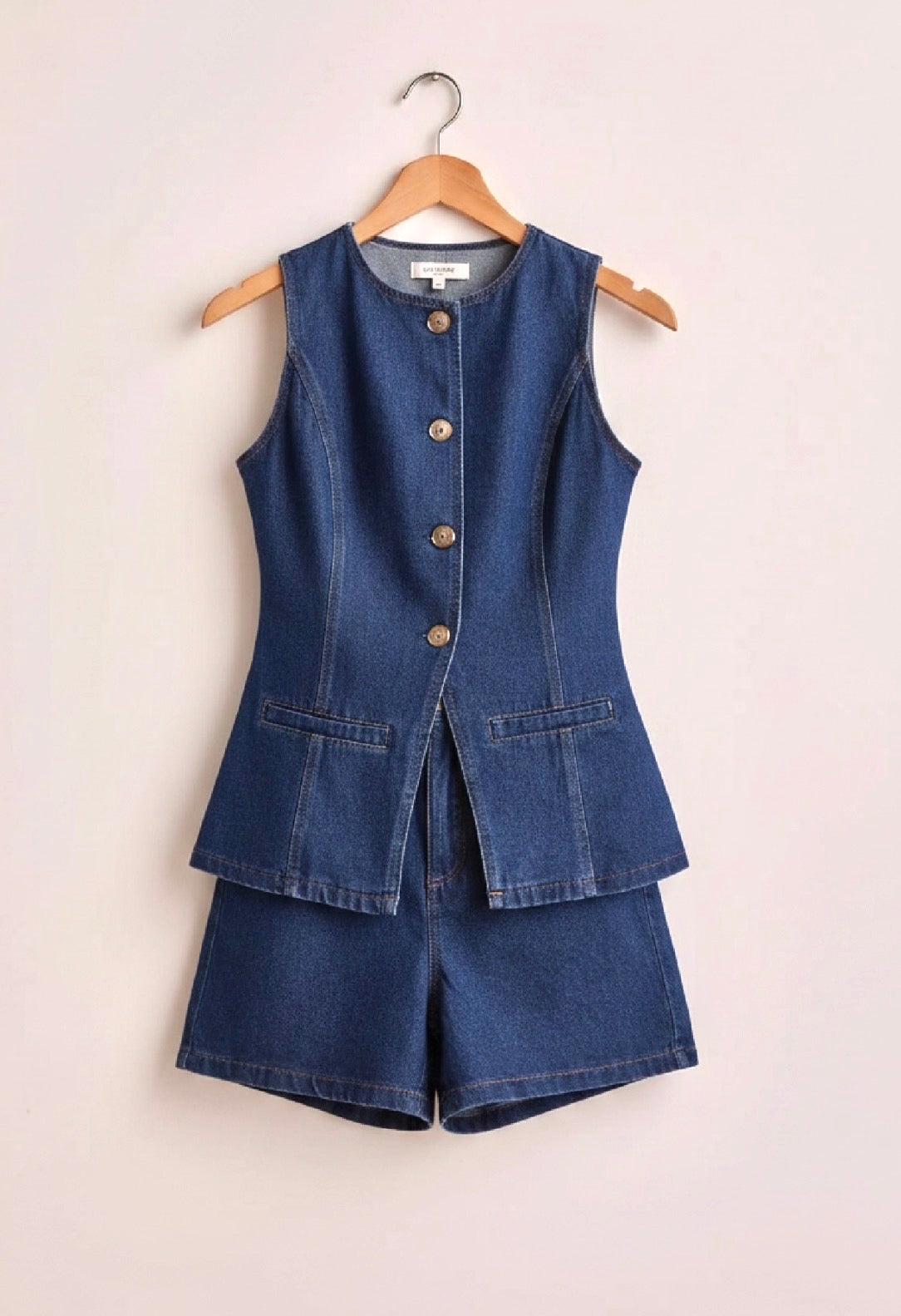 Timeless Denim Elegance™ Two-Piece Set