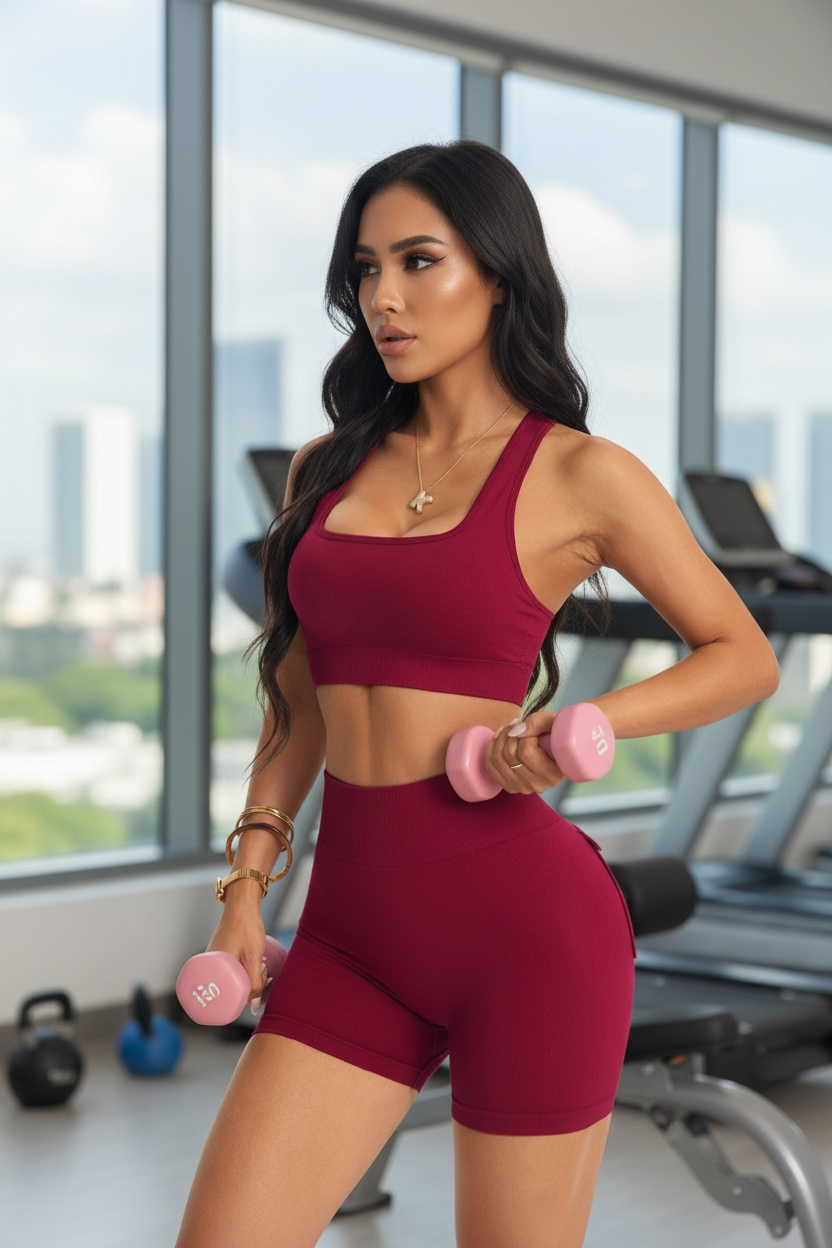 Seamless Yoga Workout Sets For Women/2 Piece Set Gym Suit/Lift’s Hip’s/High Waist Short’ With Pocket’s/Padded Tank Outfits For Fitness Running.