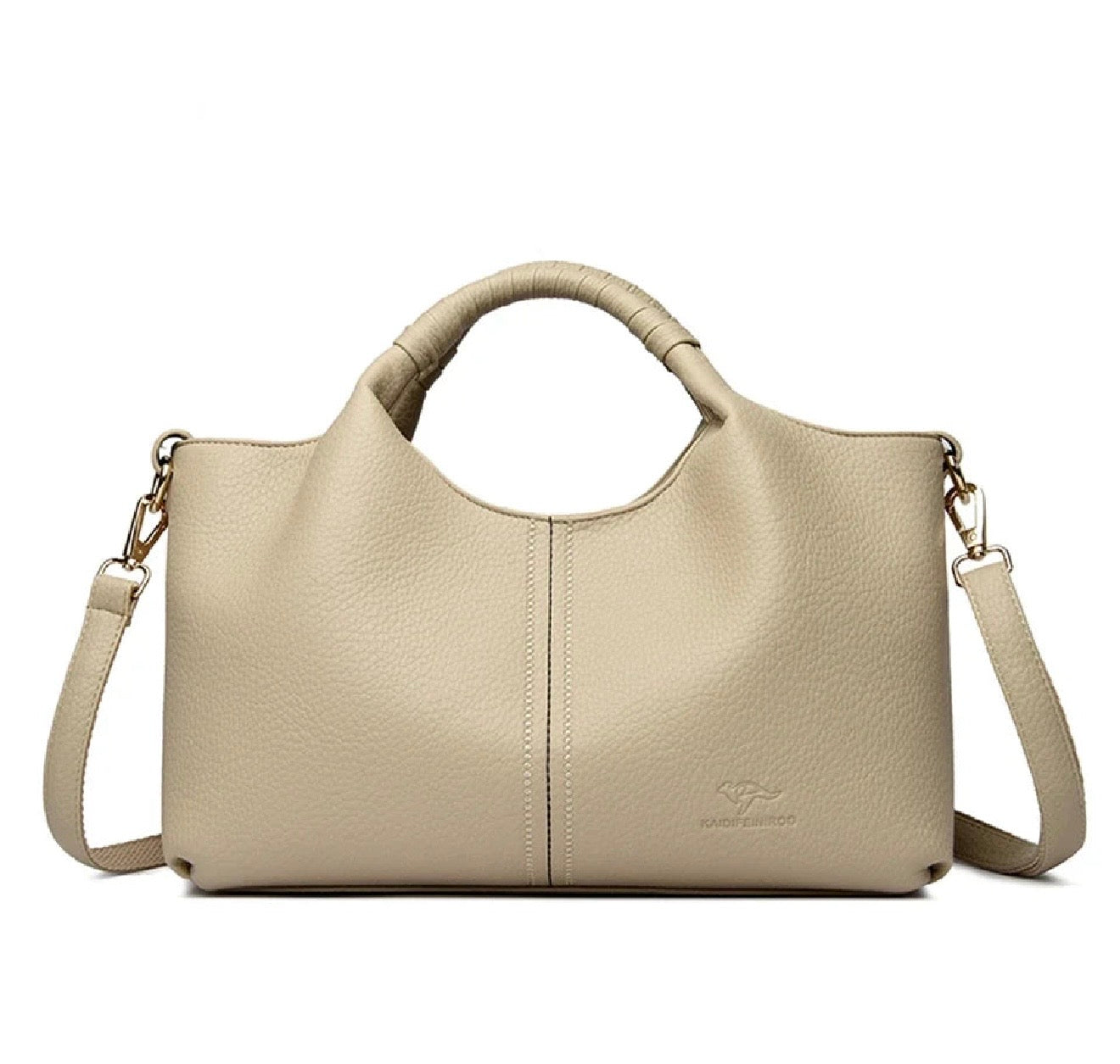 Timeless Soft Leather Shoulder Tote – Elegant Structured Crossbody Handbag for Women | Modern Blend Boutique