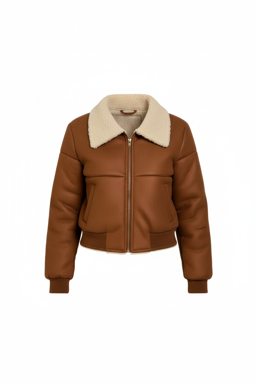 Lapel Fur Autumn Coat/Popular Hot Warmth Thick Lamb Velvet Versatile Coat.