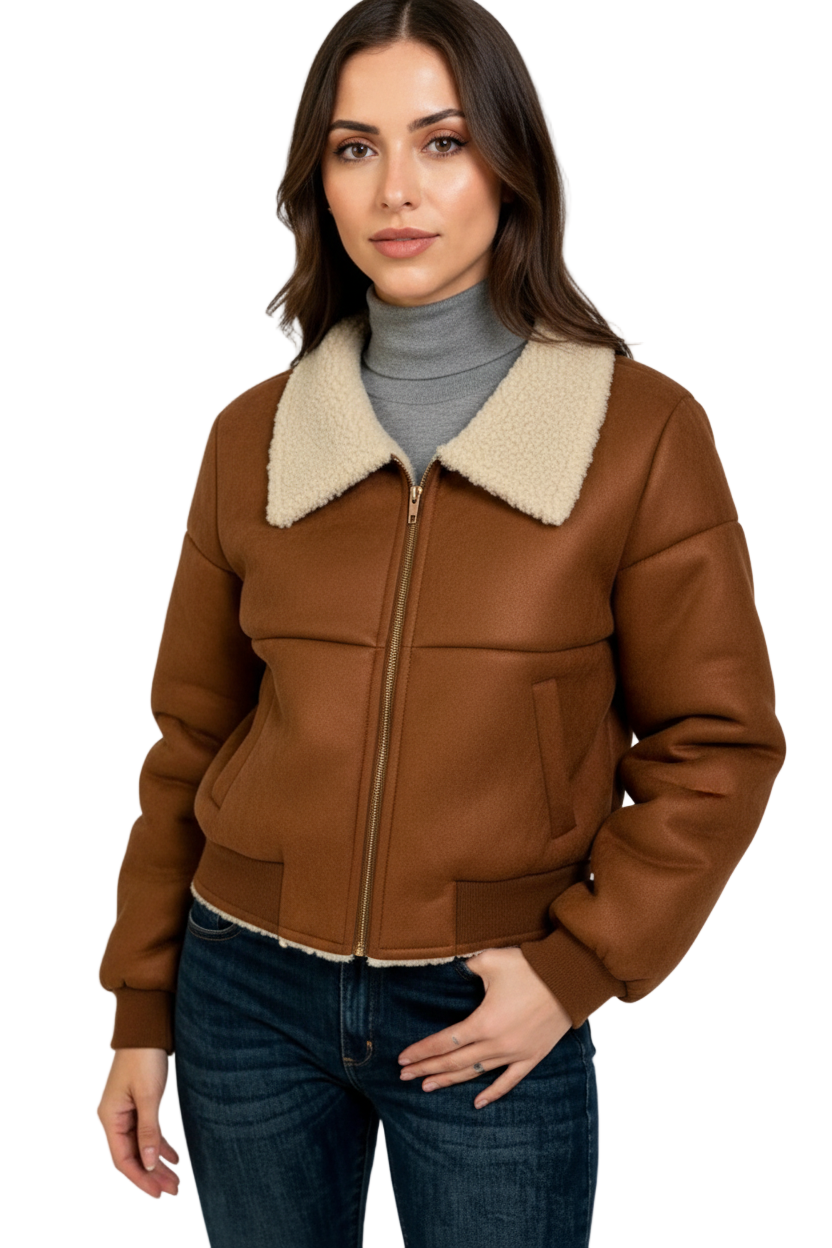 Lapel Fur Autumn Coat/Popular Hot Warmth Thick Lamb Velvet Versatile Coat.