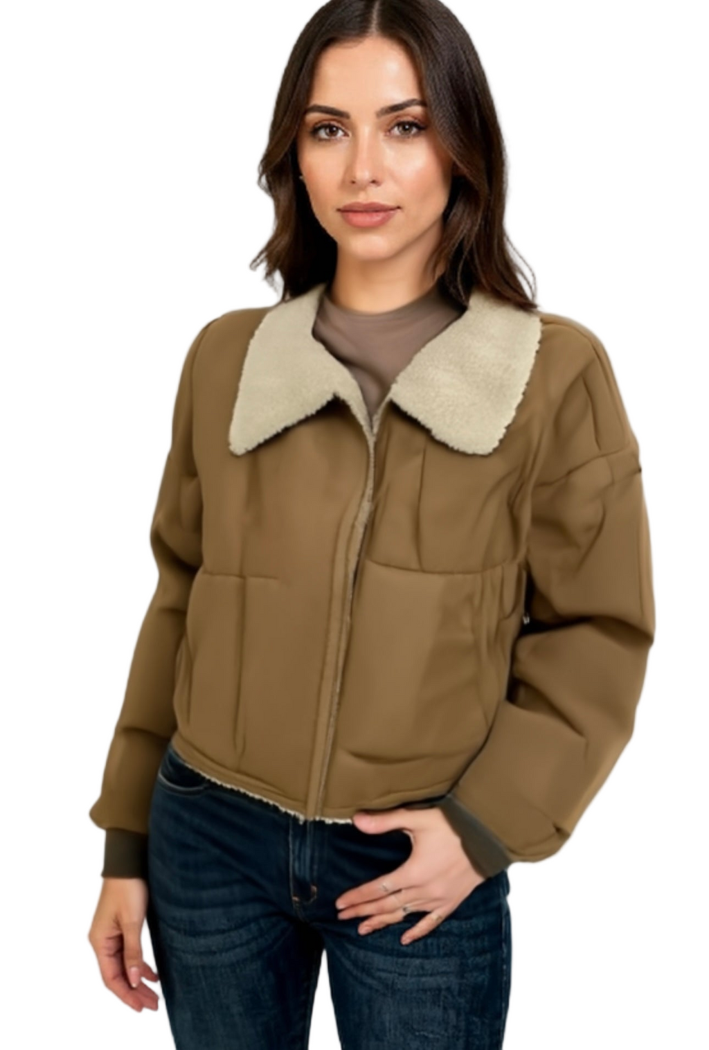 Lapel Fur Autumn Coat/Popular Hot Warmth Thick Lamb Velvet Versatile Coat.