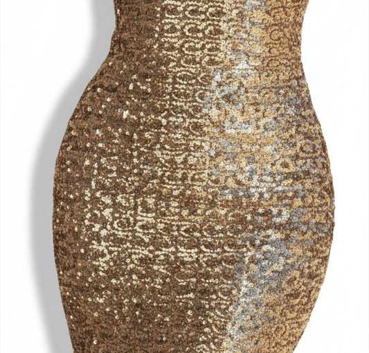 Modern Sequin Metallic Corset Dress/  Women’s Sexy Sequin Tube Top Dress – Sleeveless Slim-Fit Sheath Party Dress