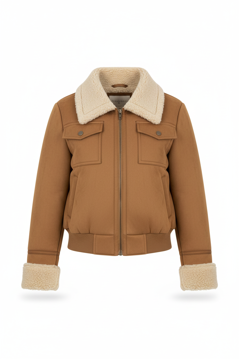 Lapel Fur Autumn Coat/Popular Hot Warmth Thick Lamb Velvet Versatile Coat.