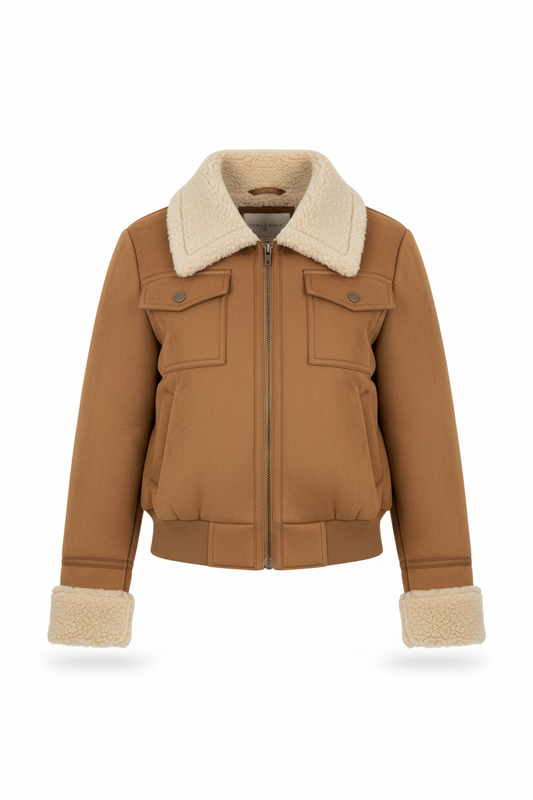 Lapel Fur Autumn Coat/Popular Hot Warmth Thick Lamb Velvet Versatile Coat.