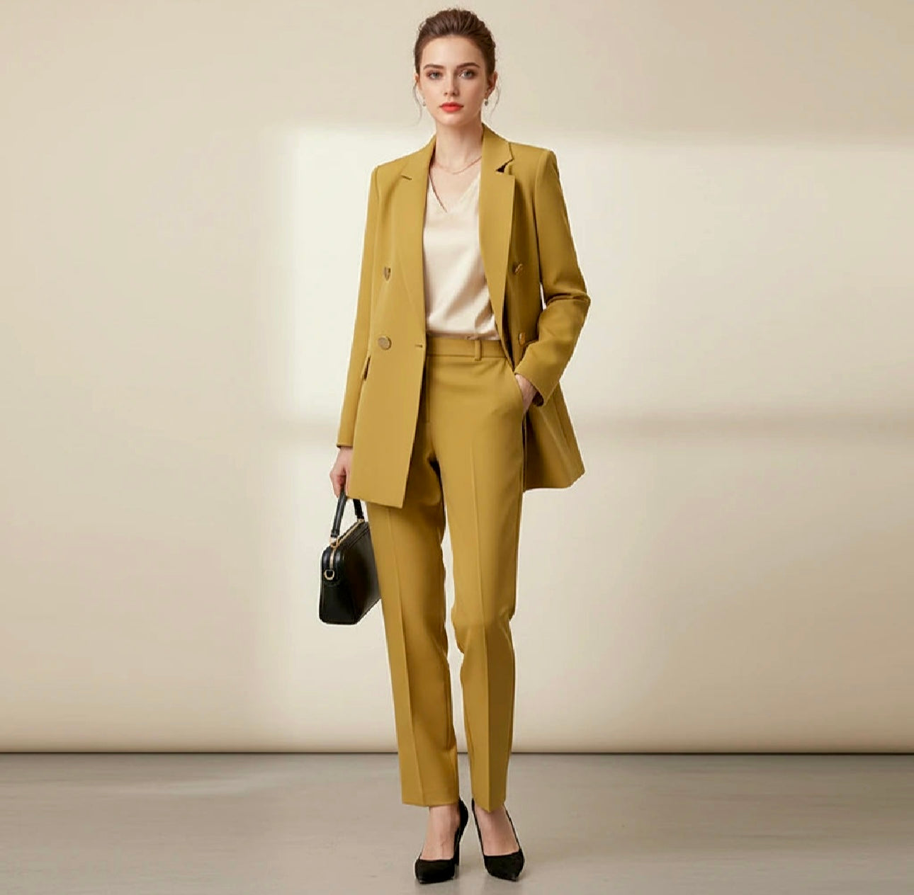 Elegant Tailored Blazer for Women | Double-Button Chic Structured Jacket | Modern Elegant Boutique Outerwear