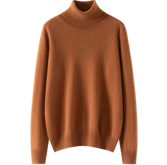 Luxury 100% Cashmere Turtleneck Sweater – Ultra Soft Classic Fit