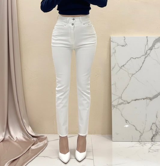 High-Waist Hip-Enhancing Skinny Jeans – Sculpting Push-Up Fit