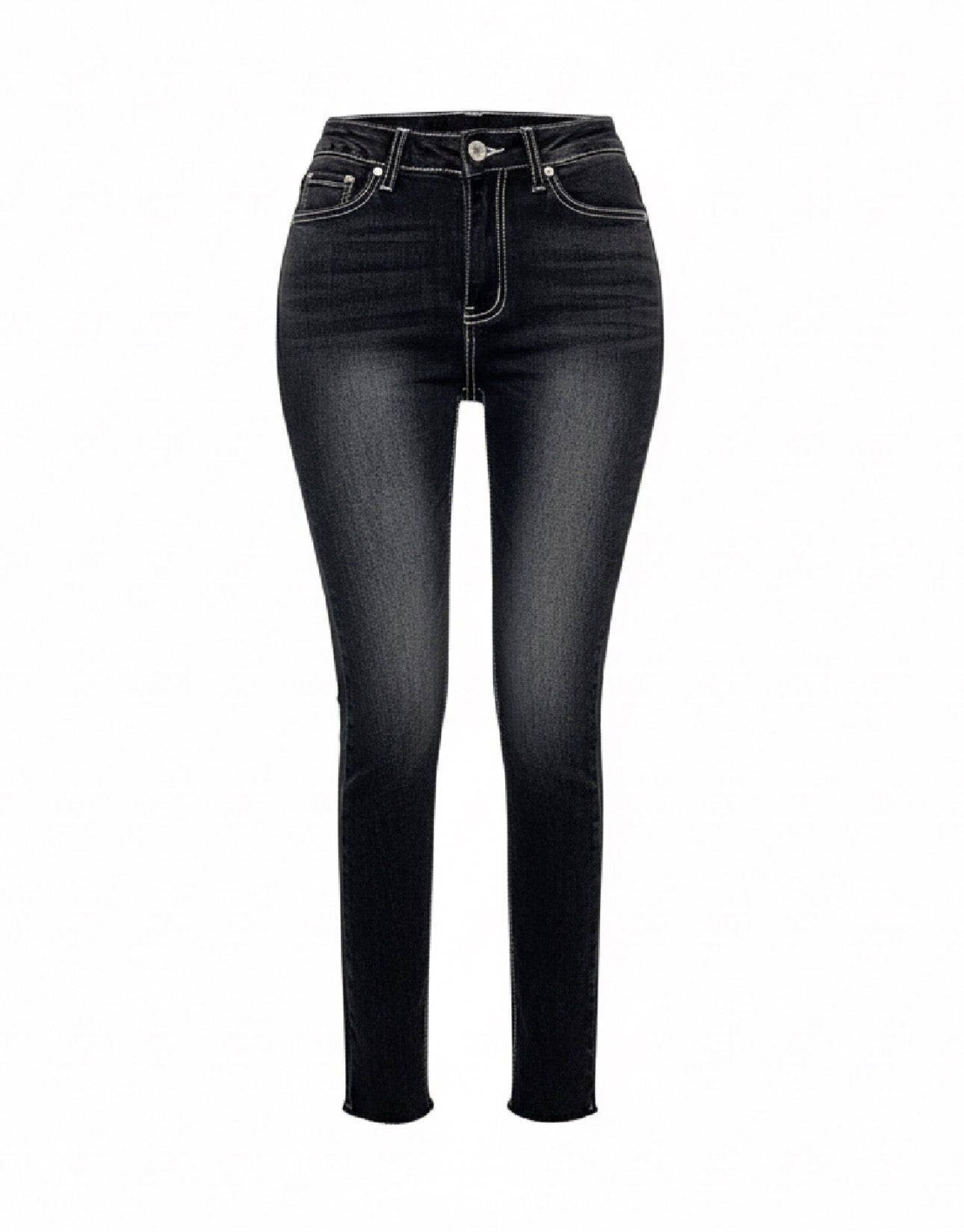 High-Waist Hip-Enhancing Skinny Jeans – Sculpting Push-Up Fit