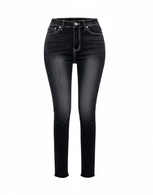 High-Waist Hip-Enhancing Skinny Jeans – Sculpting Push-Up Fit
