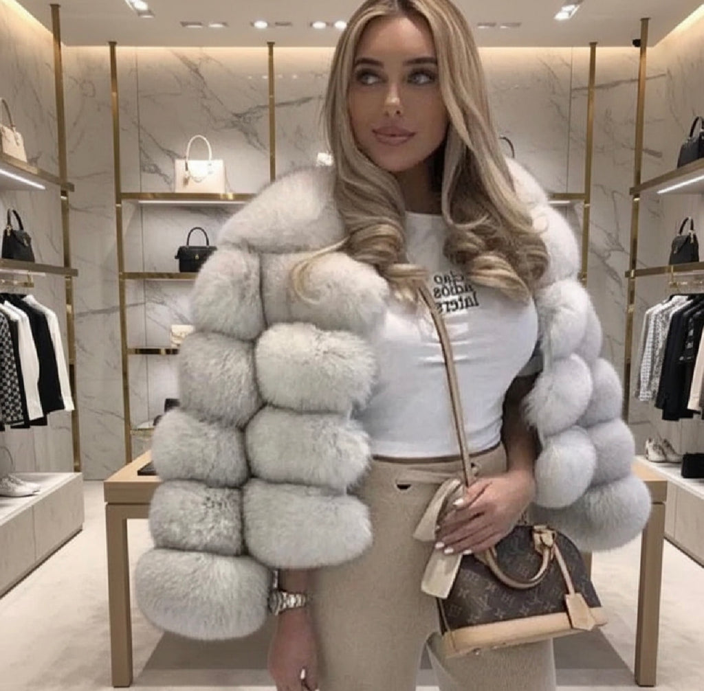 Faux Fur Coat’s For Winter/Women Short Coat Y2k Warm Furry Outerwear/O~Neck Knitted Puffy Warm Coat’s.