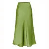 Luxury Satin Maxi Skirt for Women – High Waist Elegant Silk-Inspired A-Line Midi Skirt | Timeless Boutique Fashion