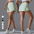 Fashioned Two Piece Lighted Weight  Dance Workout Skirt/Women Running Yoga Wear Tennis Skirts.