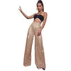 Elegant High-Waist Sequin Wide Leg Pants – Luxury Evening Statement Trousers for Women | Modern Blend Boutique
