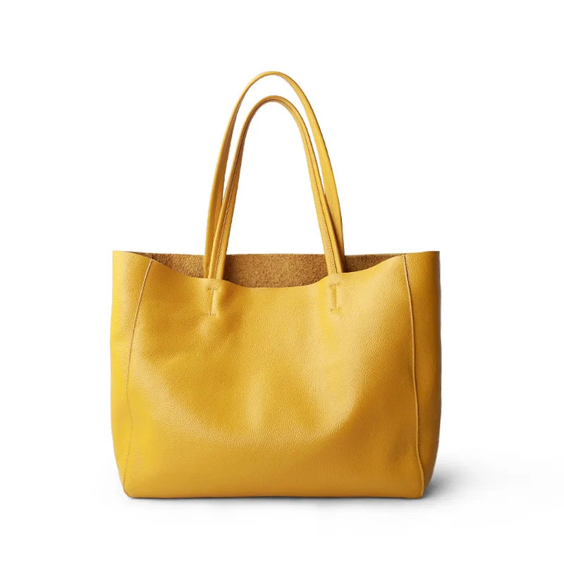 Genuine Leather Luxury Tote Bag – Timeless Everyday Elegance