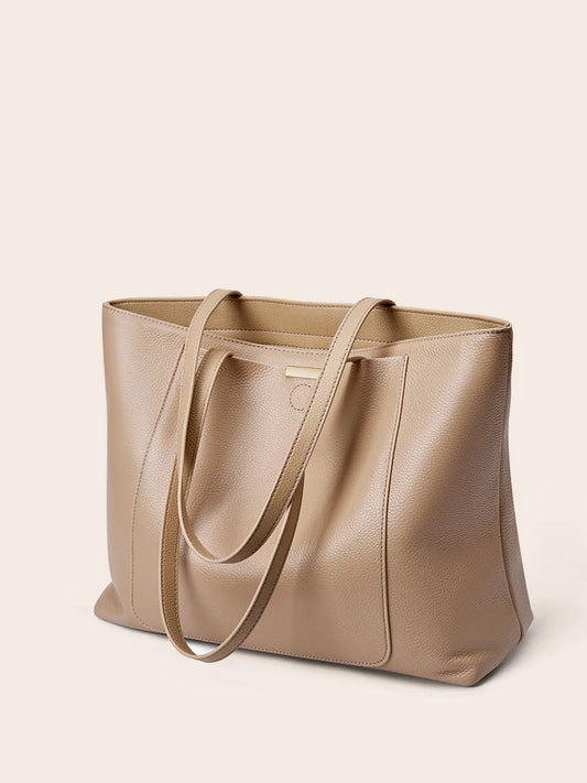 Luxury Genuine Leather Tote Bag for Women – Elegant Anti-Theft Work & Everyday Shoulder Handbag