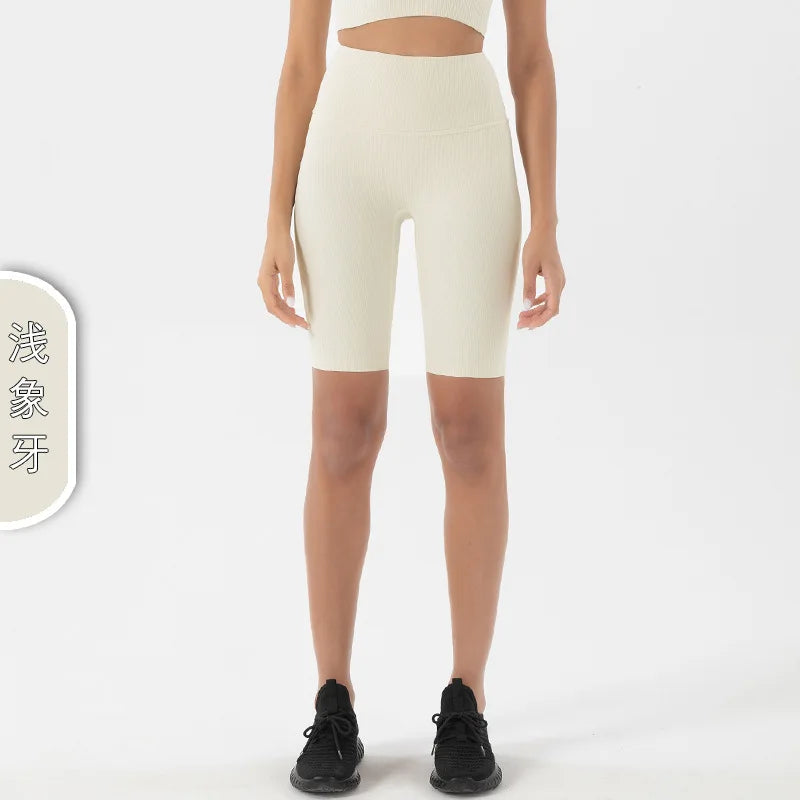 Customized Modest Ribbed Set/Quick Dry Sports Bra Set/Women Solid Pattern Yoga Fitness Vest/Shockproof Thread Short Sleeve