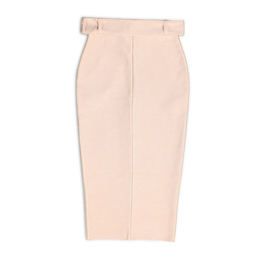 Lace up knotted Skirt/Solid Bodycon/High Waist Bandage Skirt Knee Length Midi Pencil Office Party Club Elegant Skirts Clothing