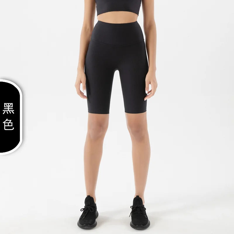 Customized Modest Ribbed Set/Quick Dry Sports Bra Set/Women Solid Pattern Yoga Fitness Vest/Shockproof Thread Short Sleeve