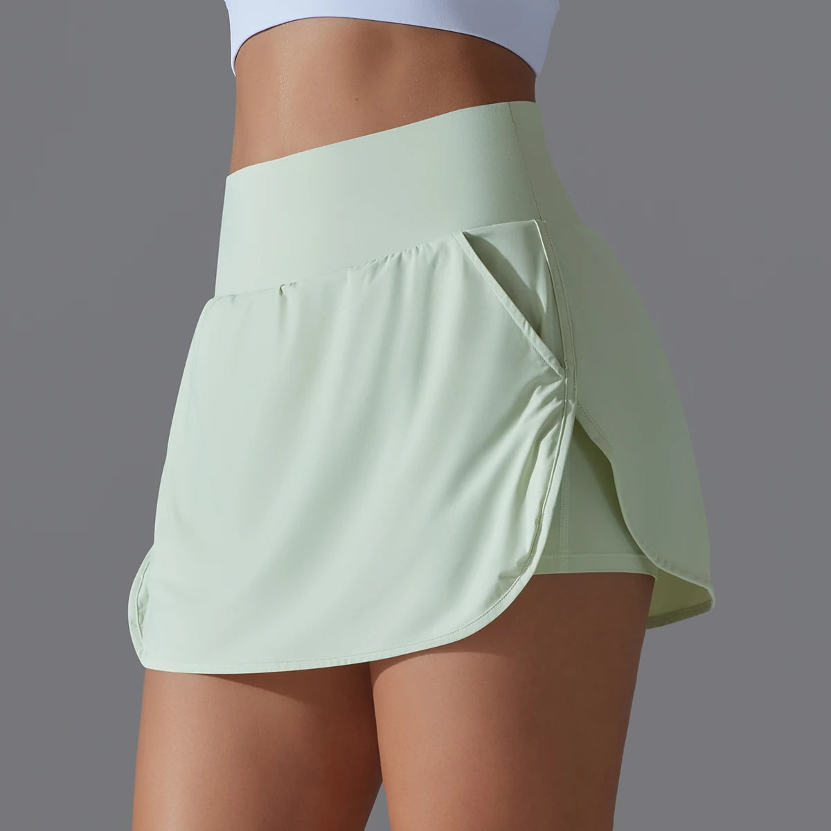 Fashioned Two Piece Lighted Weight  Dance Workout Skirt/Women Running Yoga Wear Tennis Skirts.