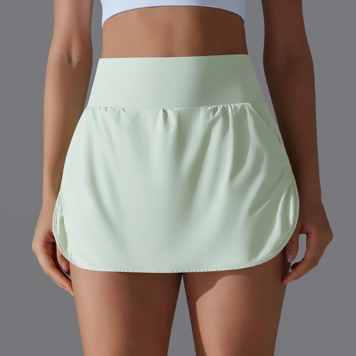 Fashioned Two Piece Lighted Weight  Dance Workout Skirt/Women Running Yoga Wear Tennis Skirts.