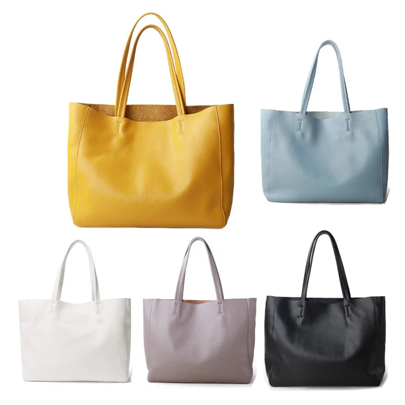 Genuine Leather Luxury Tote Bag – Timeless Everyday Elegance
