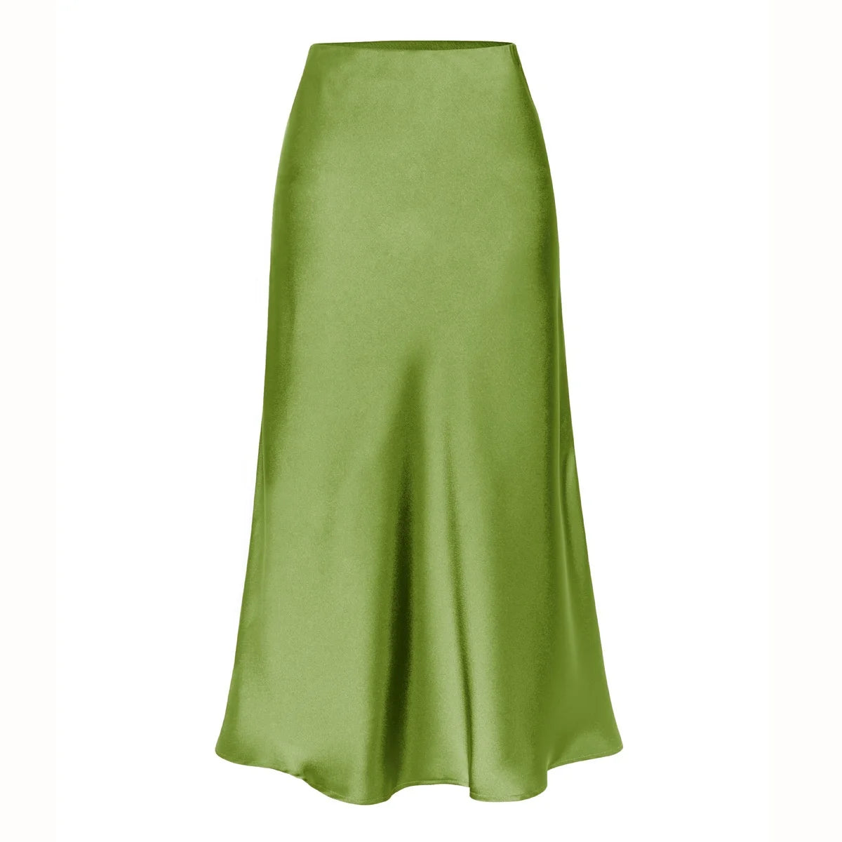 Luxury Satin Maxi Skirt for Women – High Waist Elegant Silk-Inspired A-Line Midi Skirt | Timeless Boutique Fashion