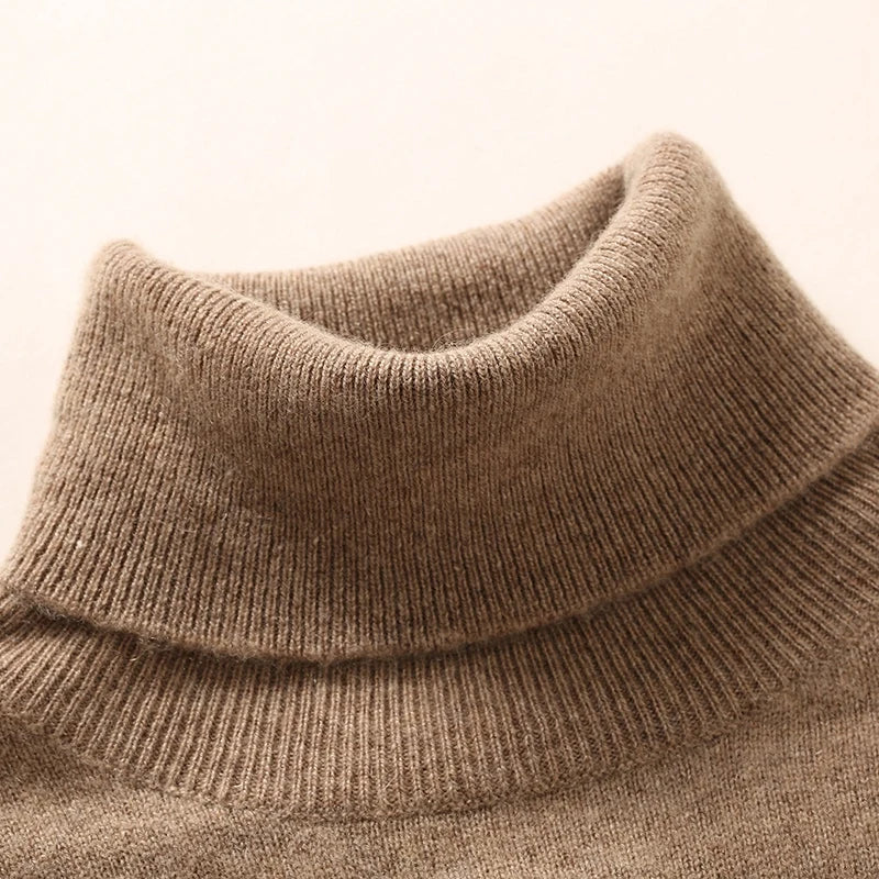 Luxury 100% Cashmere Turtleneck Sweater – Ultra Soft Classic Fit