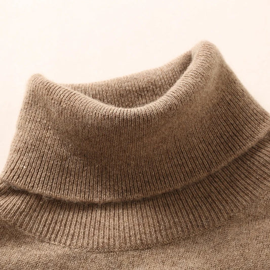Luxury 100% Cashmere Turtleneck Sweater – Ultra Soft Classic Fit